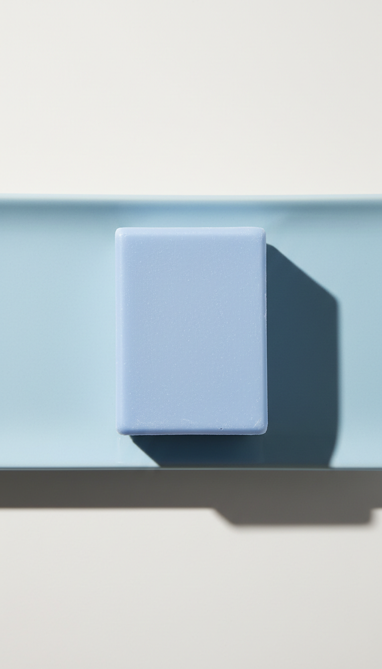 Powder blue gentle cleansing bar